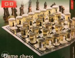 chess game shots glass