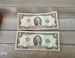 2 dollars bill