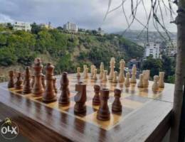 Wooden Chess board & wooden chess pieces