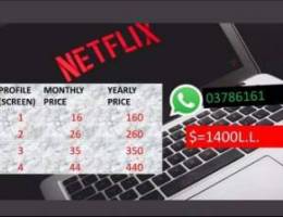 Netflix premium $ = 1400L.L.