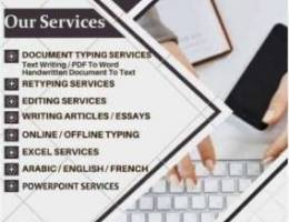 Typing and Essay writing