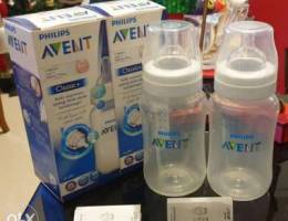 2 NEW Avent Bottles 3m+ in box 180000LL