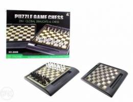 chess and global draughts game board (bran...