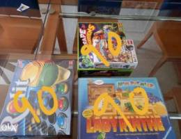 Brand new boardgames for 90LL each