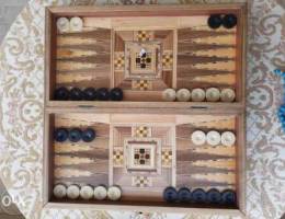 Wooden backgammon board