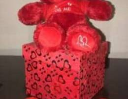 valentine box with teddy bear