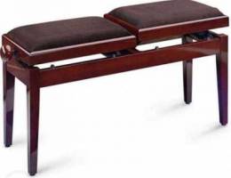 STAGG Twin Piano Bench Polished Mahogany