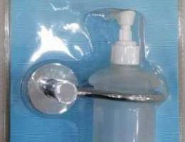 Soap dispenser with chrome stand