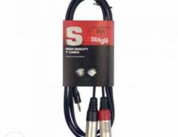 Stagg Y cable, mini jack/XLR (m/m), 2 m