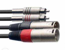 Stagg Twin cable, XLR/RCA 6m