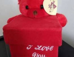 New Valentine velvet box teddy