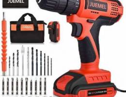 Drill Driver with 2 Batteries, JUEMEL 20V ...