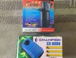 filter + air pump.. price 115.000