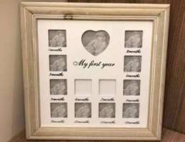 Babyâ€™s first year photo frame