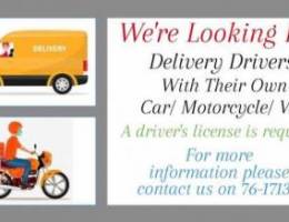 Delivery Drivers needed/ Ù…Ø·Ù„ÙˆØ¨ Ø³Ø§Ø¦Ù‚ÙŠ Ø¯Ù„ÙŠÙÙŠ...