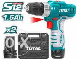 TOTAL Impact Drill + Cordless Drill