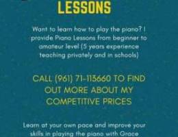 Piano lessons