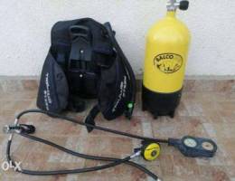 Diving equipment used 1 time look like new...