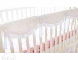 White baby girl bed set