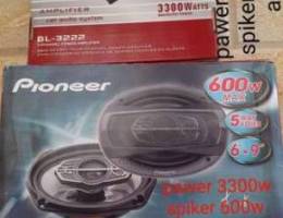 Pawer 3300 + spiker pioneer 600w + cable a...