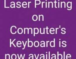 Laser keyboard printing