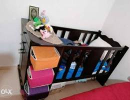 Baby bed and closet divided 2 drawer and c...