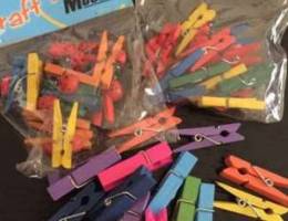 decorative pegs and paper clips