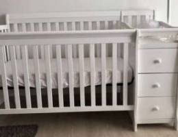 Wooden baby crib