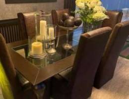 dining room table with 6 chairs