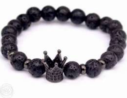 imperial crown bracelet men natural lava s...