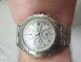 Seiko 7T32-7C40 Alarm Chronograph Stainles...