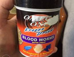 omega one fish food (blood worms) 25.000