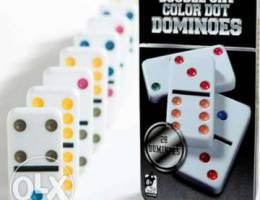 Double Six Color Dot Domino In Metal Tin B...