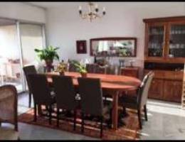 Stunning dining room hand made from iroko ...