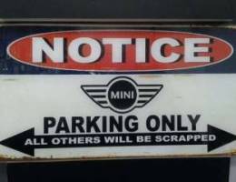 exclusive parking signs