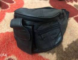 Banana Bag Black Leather