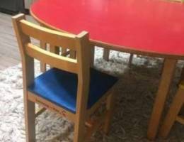 kids table + 4 chairs / from learning is f...