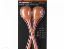 Stagg Long Handle Egg Maracas - Orange