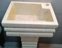 Stone lavatory with miror