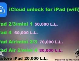 iCloud unlock iPad (WiFi)