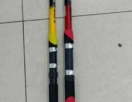 Red, yellow Fishing Rod Telescopic