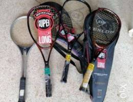 4 tennis rackets