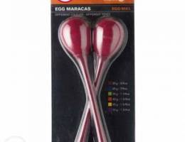 Stagg Long Handled Egg Maracas - Red