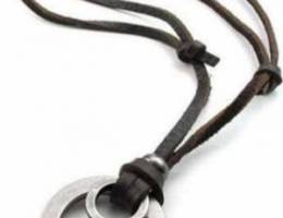 Leather adjustable necklace