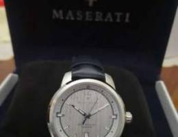 Maserati blue leather watch for men