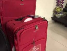 Travel luggage red color