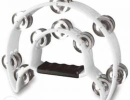 Stagg Cutaway Tambourine - White