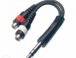 Stagg Y Cable - 1x Male stereo phone plug/...