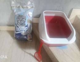 ÙƒÙŠØ³ Ø±Ù…Ù„ Ù§ ÙƒÙŠÙ„Ùˆ + litter box used + scoop