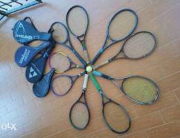 9 tennis racket for sale all for 200$